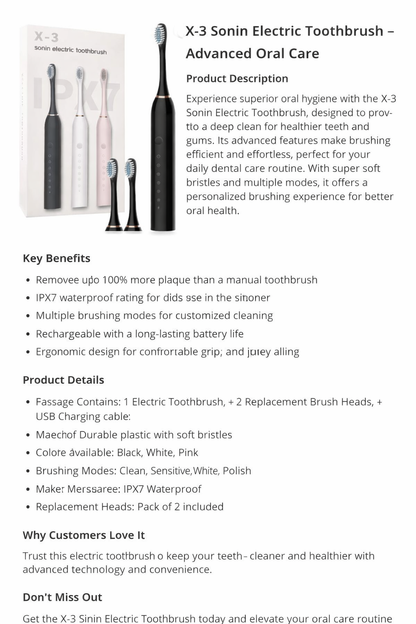 Electric Toothbrush, Teeth & Gums Care Toothbrushes Electric Toothbrush